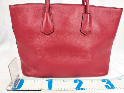 PRADA PRADA Leather Tote Bag Red Tote Bag