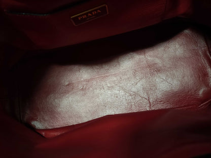 PRADA PRADA Leather Tote Bag Red Tote Bag