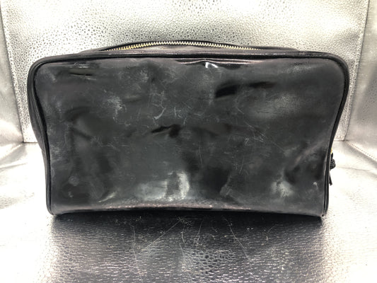 CHANEL Coco Mark Pouch with Serial Seal 3628483 Patent Leather Black Pouch