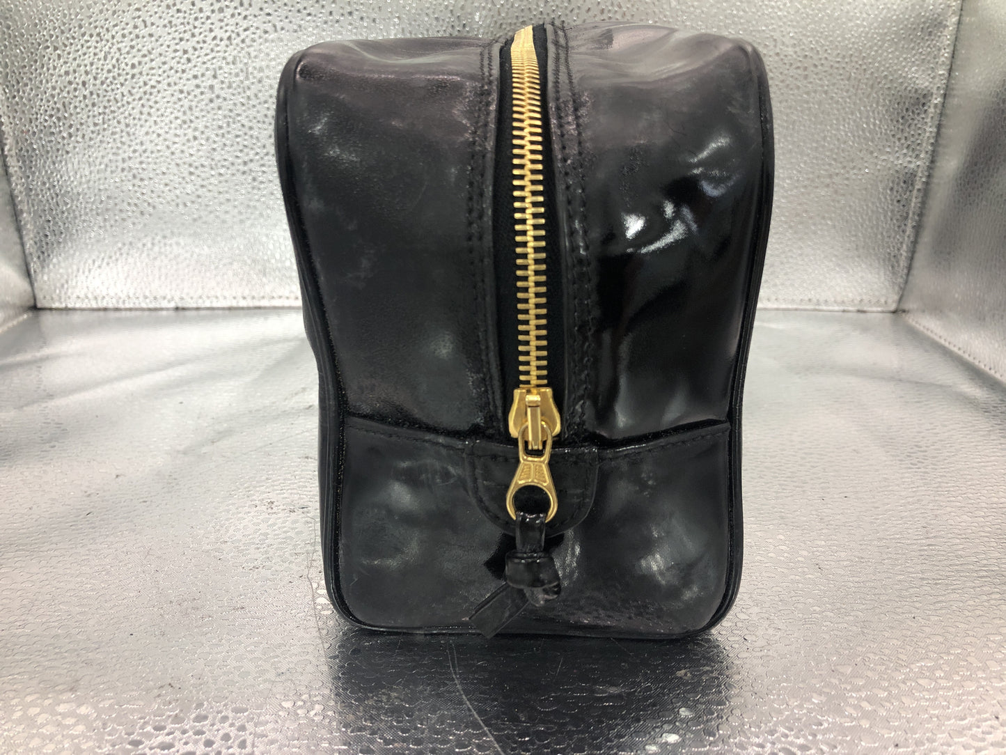 CHANEL Coco Mark Pouch with Serial Seal 3628483 Patent Leather Black Pouch