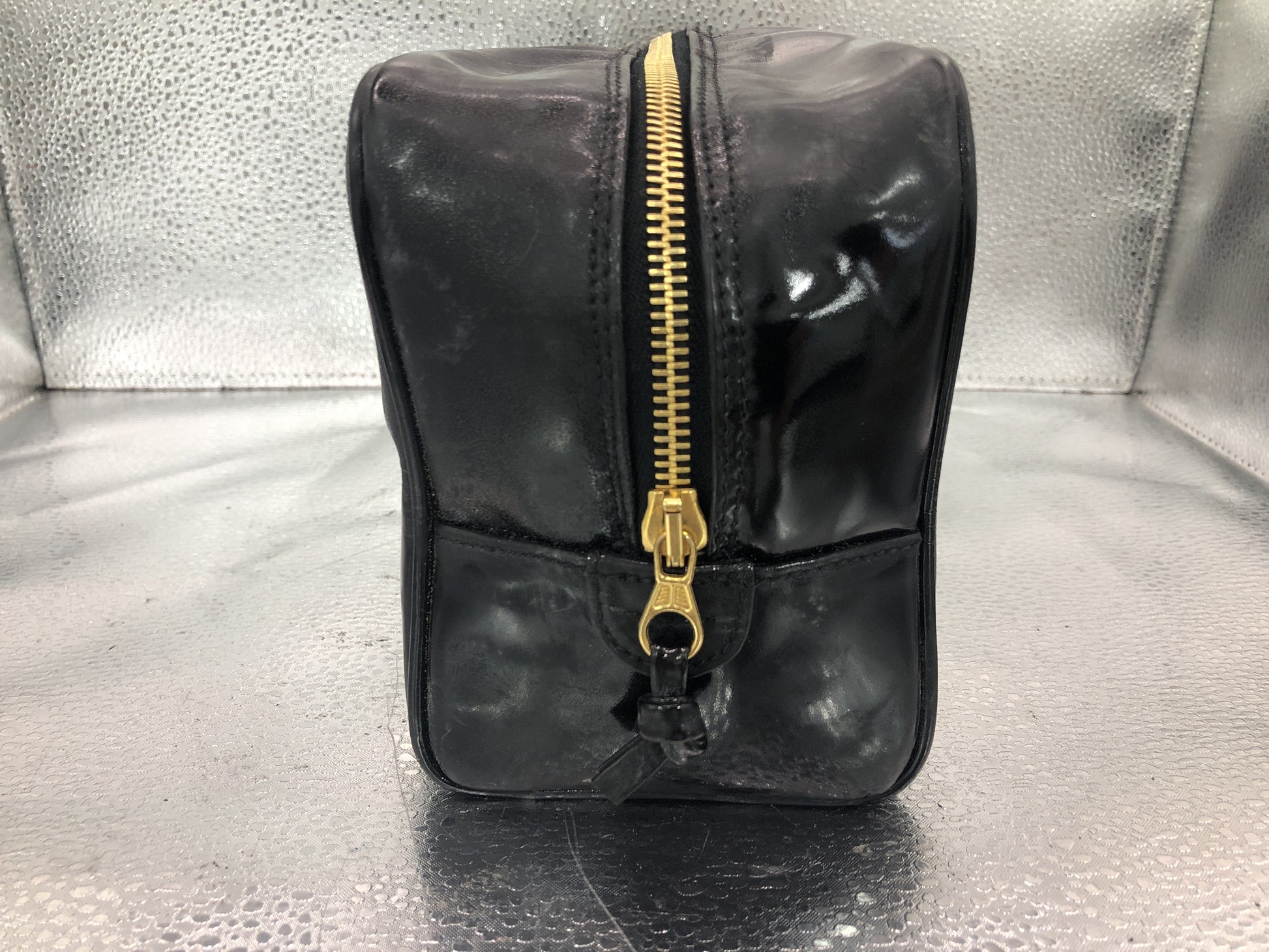 CHANEL Coco Mark Pouch with Serial Seal 3628483 Patent Leather Black Pouch