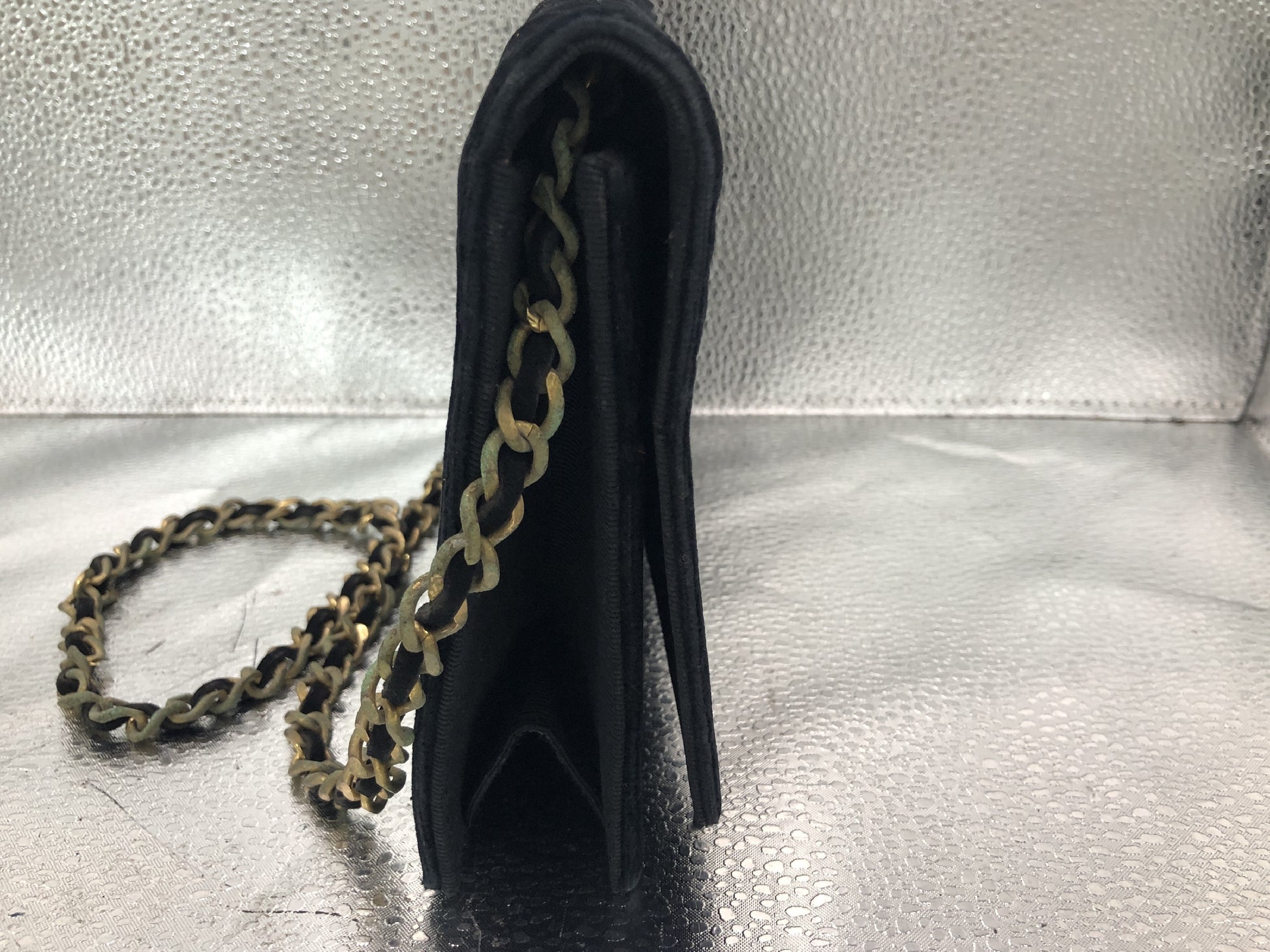 CHANEL Mademoiselle Chain Shoulder Bag with Dust Bag, Black Velvet