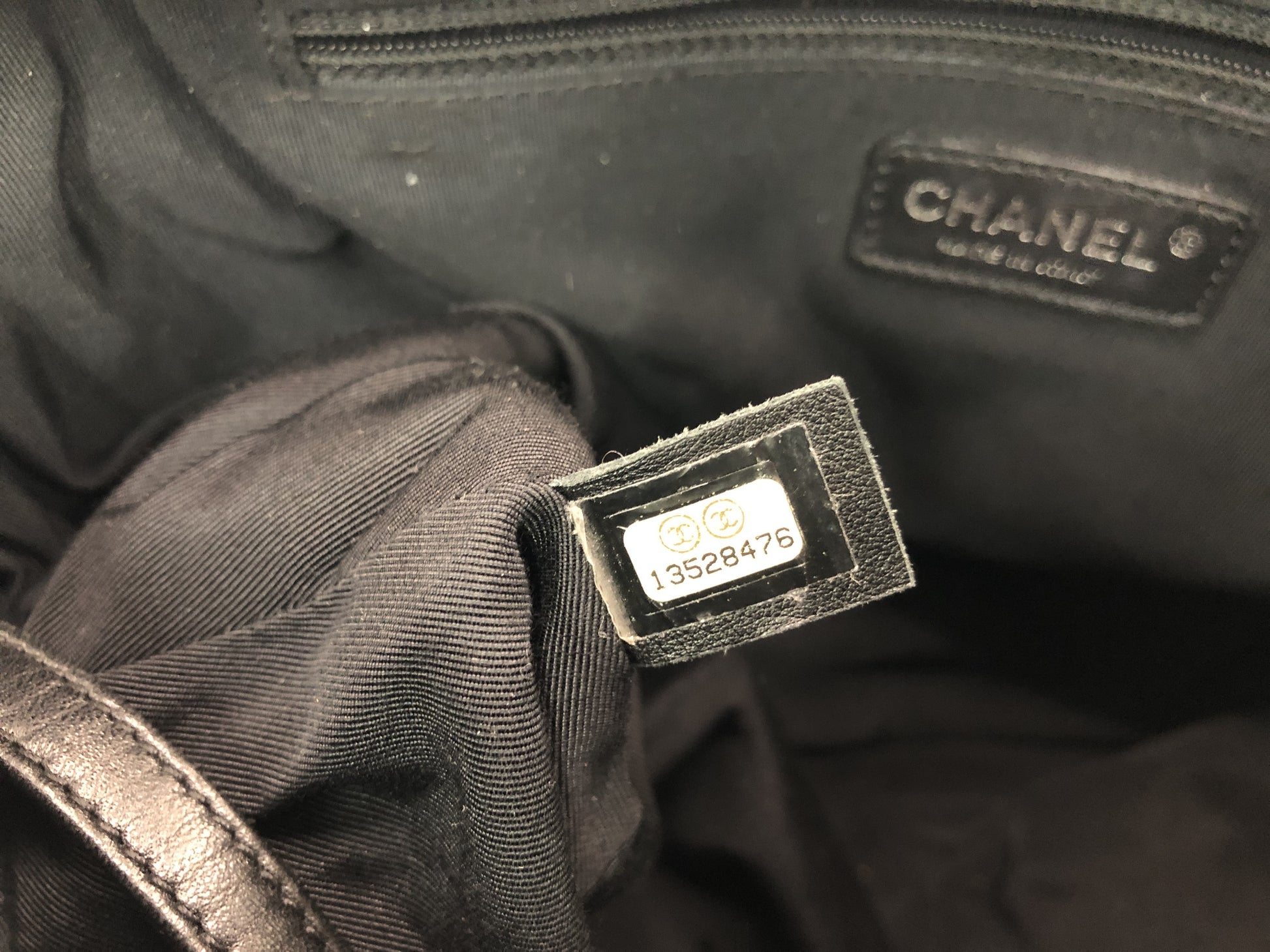 CHANEL Coco Mark Handbag with Serial Seal 13528476 Patent Leather Black Handbag