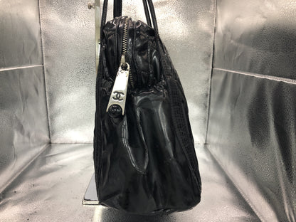 CHANEL Coco Mark Handbag with Serial Seal 13528476 Patent Leather Black Handbag