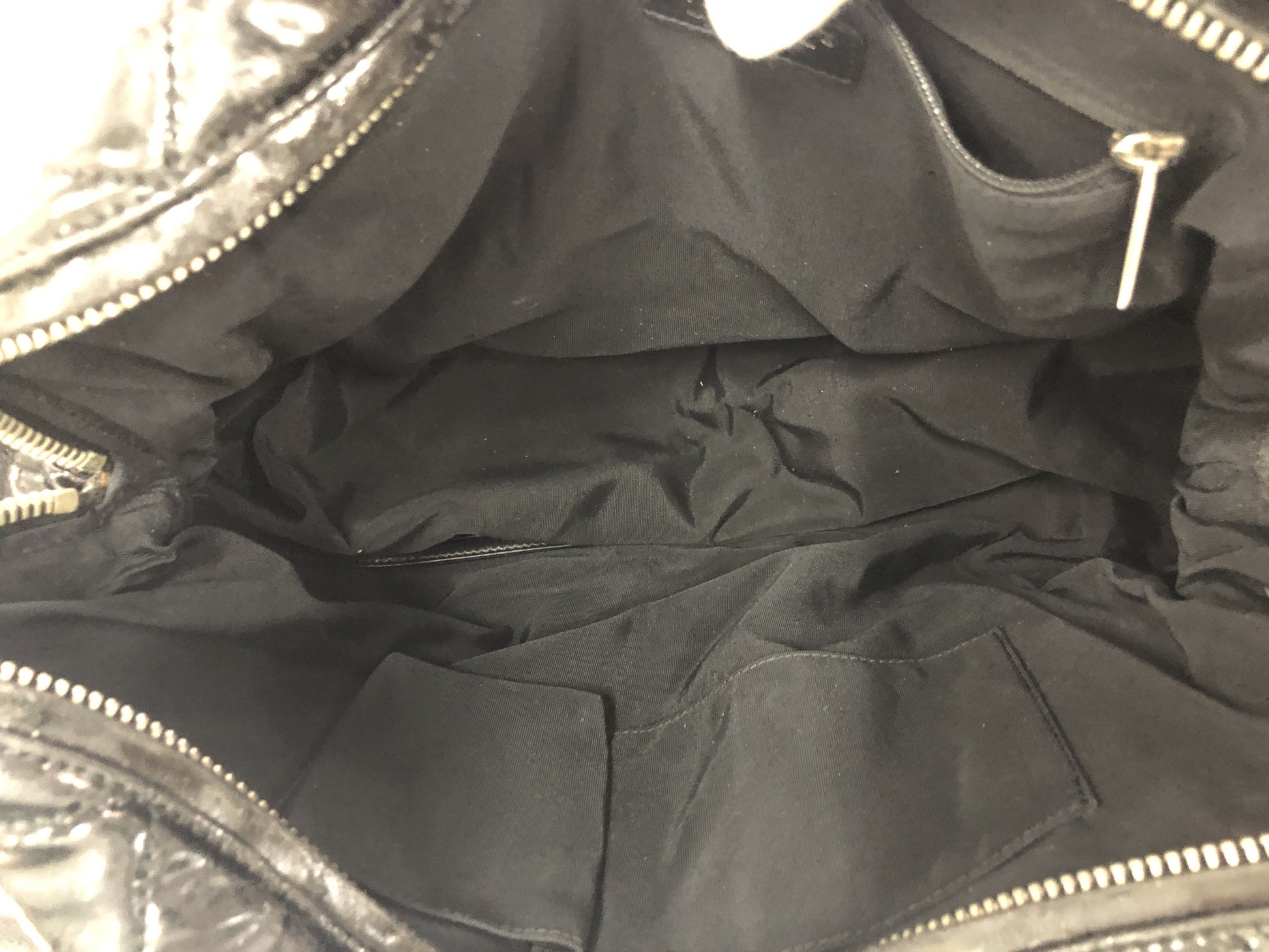 CHANEL Coco Mark Handbag with Serial Seal 13528476 Patent Leather Black Handbag