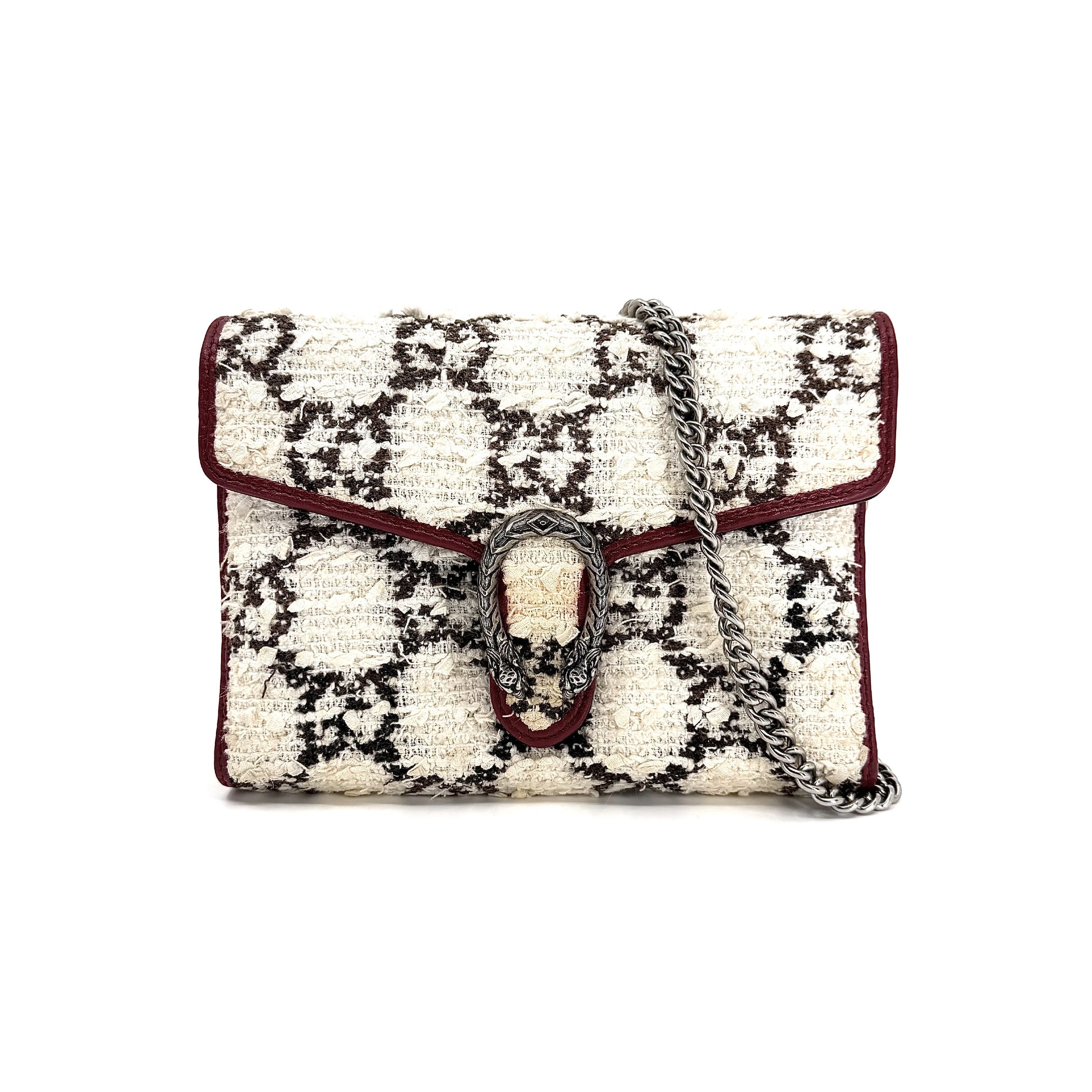 GUCCI Dionysus Tweed Shoulder Bag 401231 White Shoulder Bag