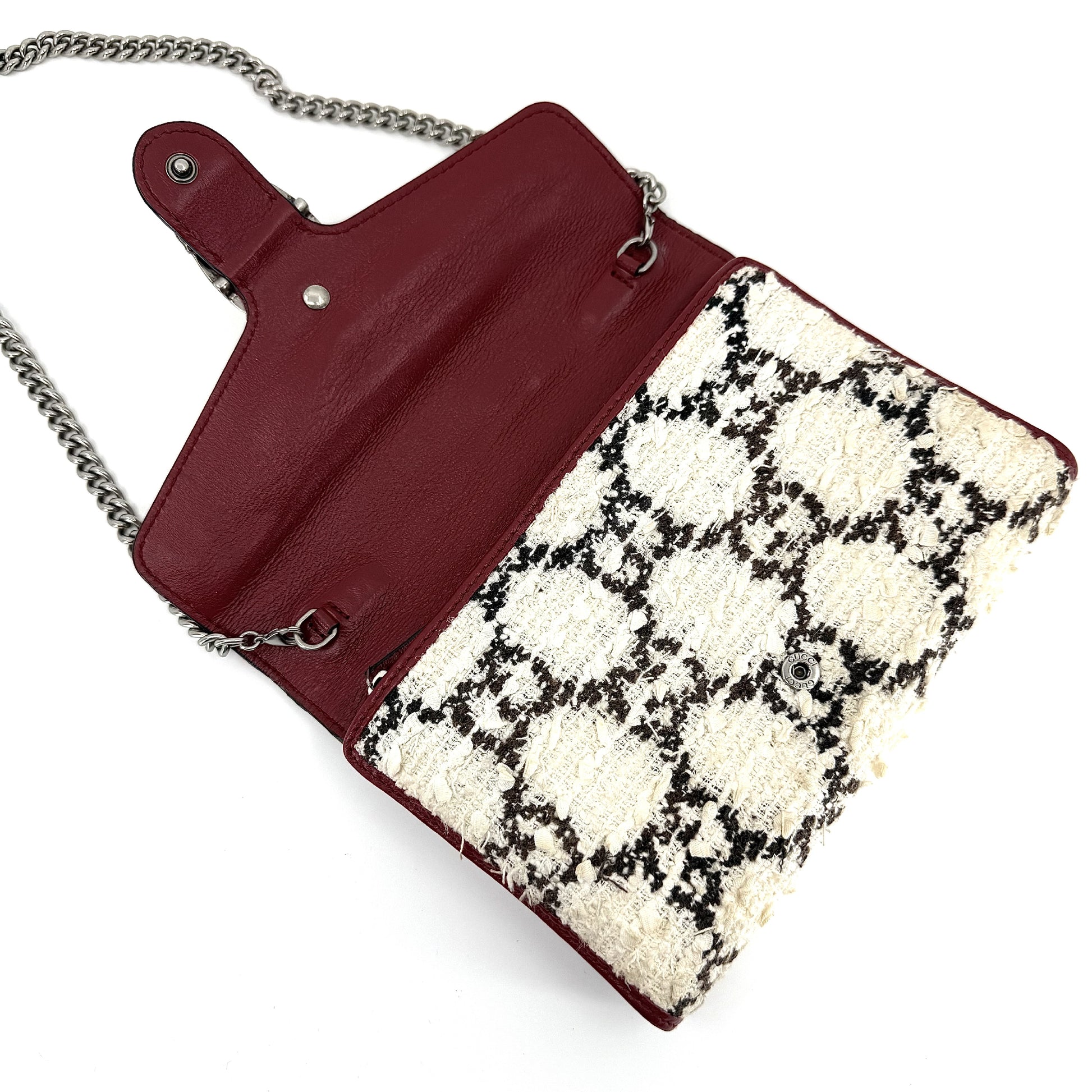 GUCCI Dionysus Tweed Shoulder Bag 401231 White Shoulder Bag
