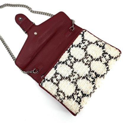 GUCCI Dionysus Tweed Shoulder Bag 401231 White Shoulder Bag
