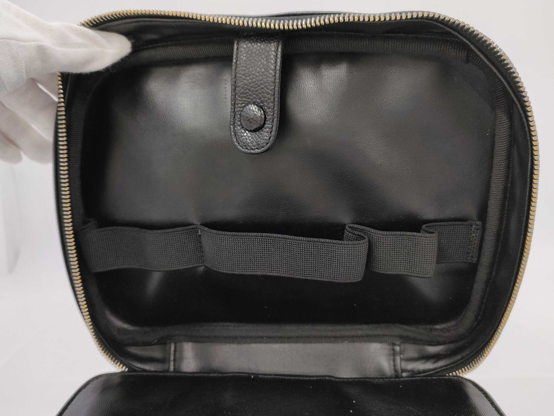 CHANEL Coco Mark 2-way Caviar Skin Hand/Shoulder Vanity Bag 4502965 Handbag