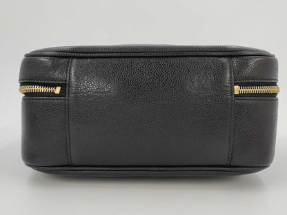 CHANEL Coco Mark 2-way Caviar Skin Hand/Shoulder Vanity Bag 4502965 Handbag