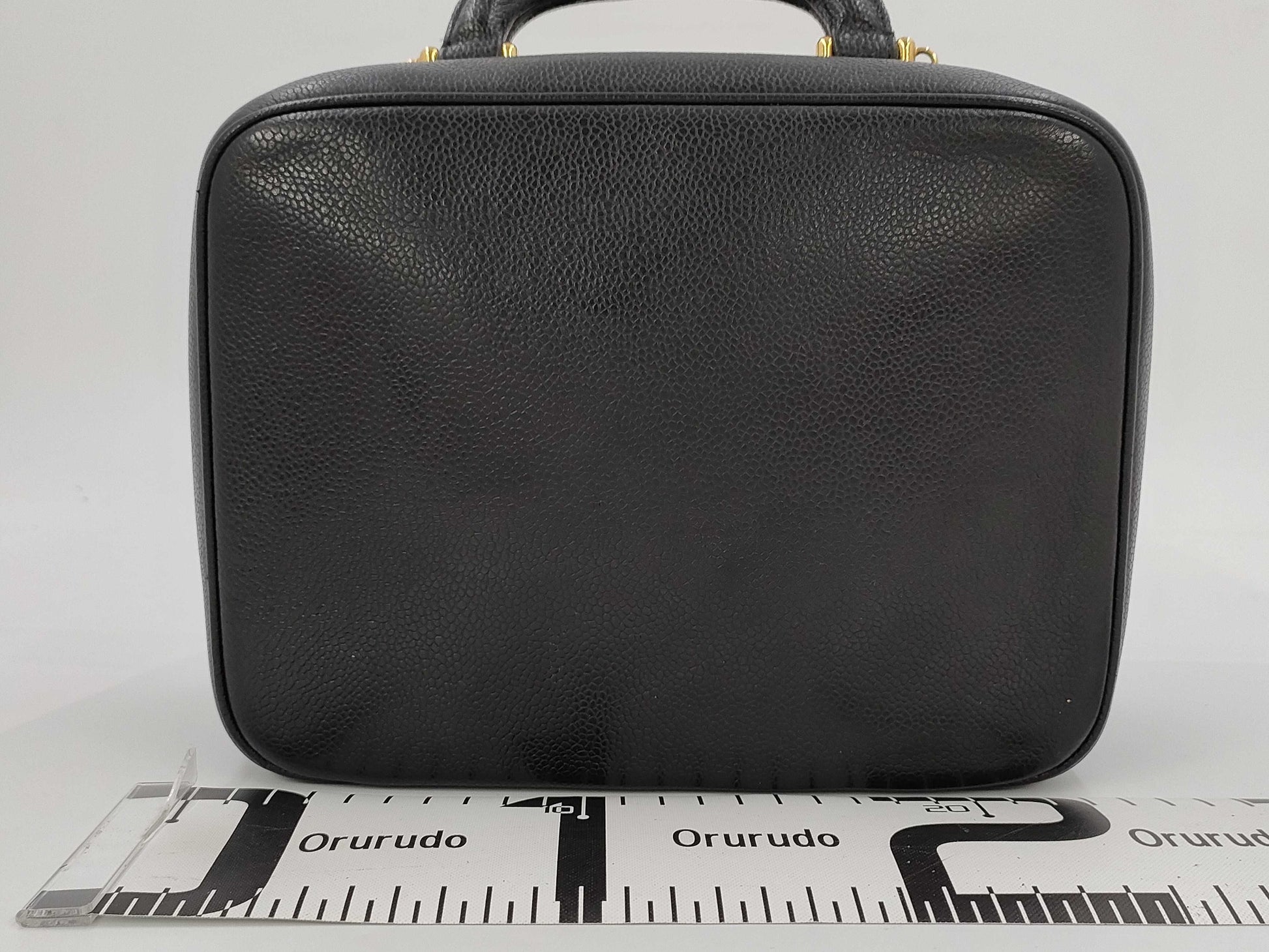 CHANEL Coco Mark 2-way Caviar Skin Hand/Shoulder Vanity Bag 4502965 Handbag