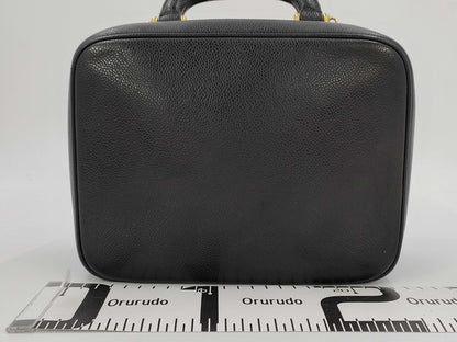 CHANEL Coco Mark 2-way Caviar Skin Hand/Shoulder Vanity Bag 4502965 Handbag