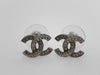 CHANEL Coco Mark Color Stone Coco Earrings Silver Earrings