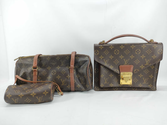 LOUIS VUITTON Monogram Old Papillon M51366TH0910 / Monceau M51185A21920 Handbag