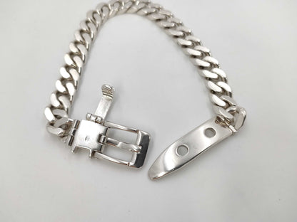 HERMES HERMES Early Boucle Cellier Vintage Bracelet 925 / 53.8g Bracelet/Bangle
