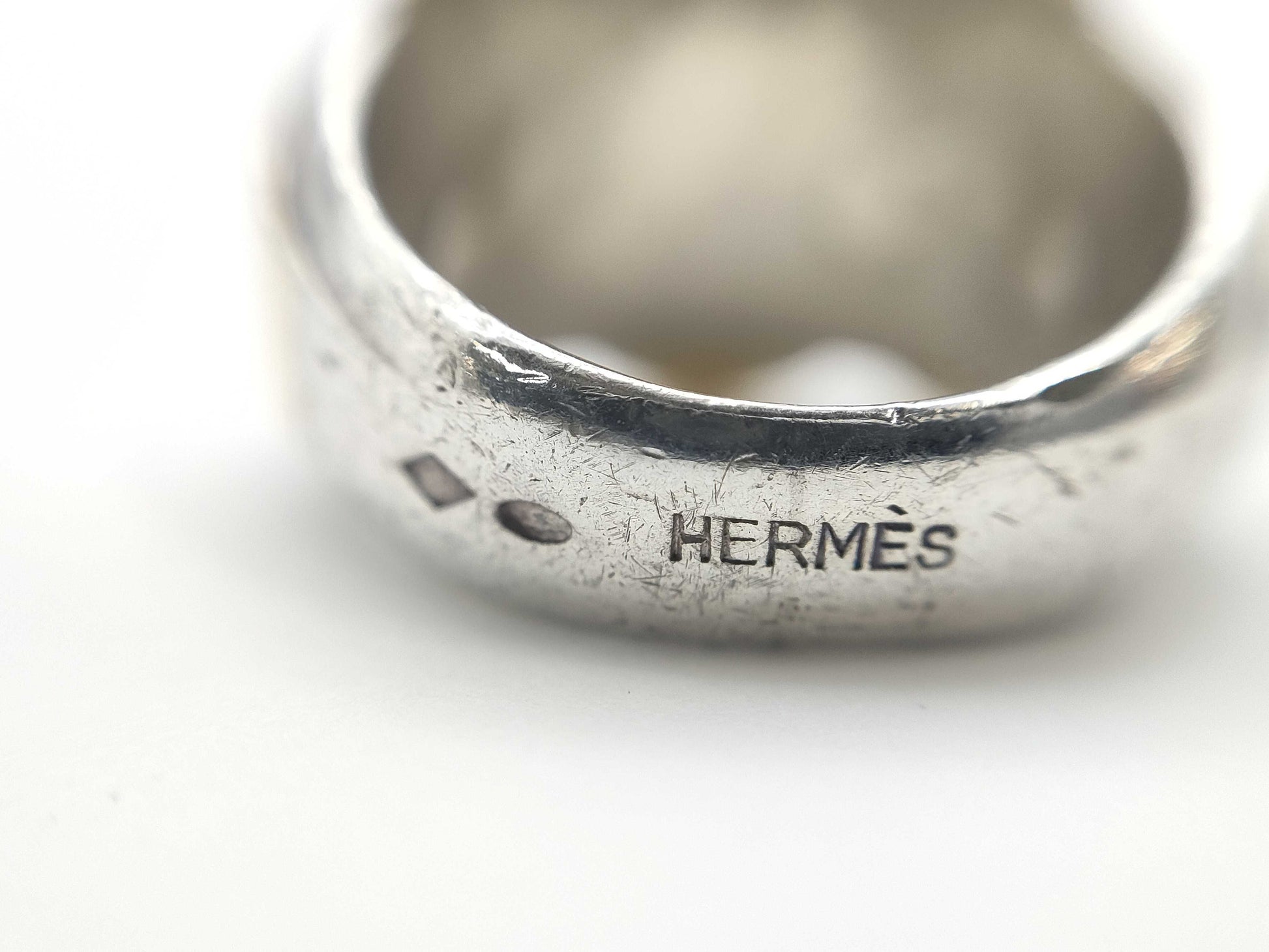 HERMES combination vintage ring size 9