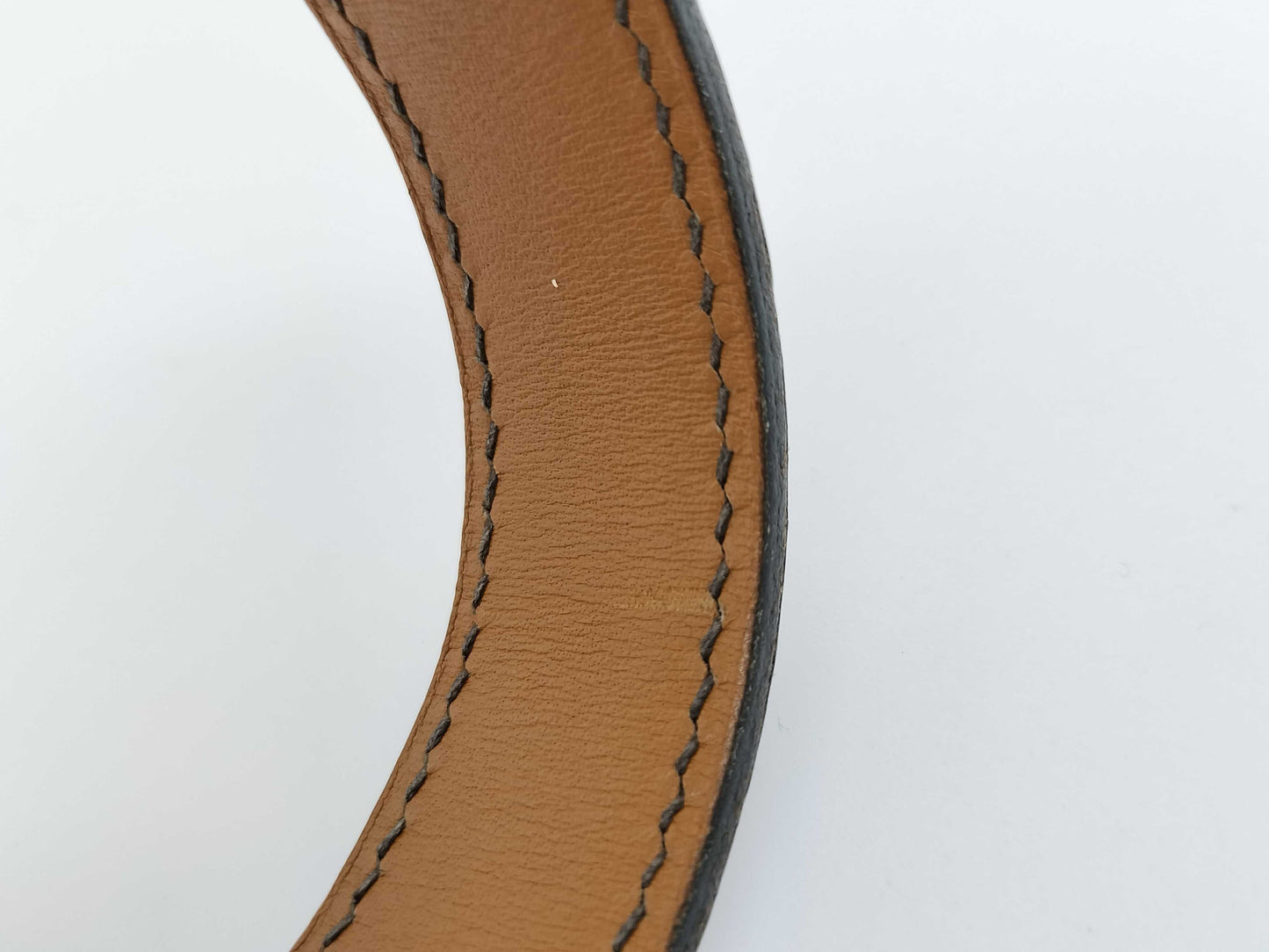 HERMES HERMES Pourtour Crocodile Leather Bracelet Bangle