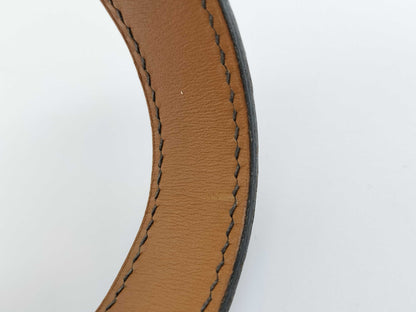 HERMES HERMES Pourtour Crocodile Leather Bracelet Bangle