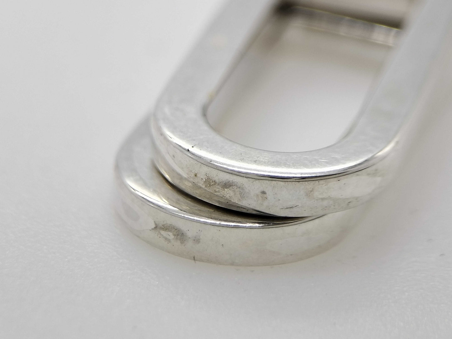 HERMES HERMES Eva Chaine d'Ancre Silver Earrings