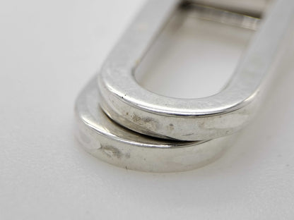 HERMES HERMES Eva Chaine d'Ancre Silver Earrings
