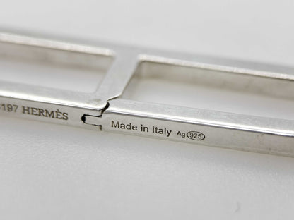 HERMES HERMES Eva Chaine d'Ancre Silver Earrings