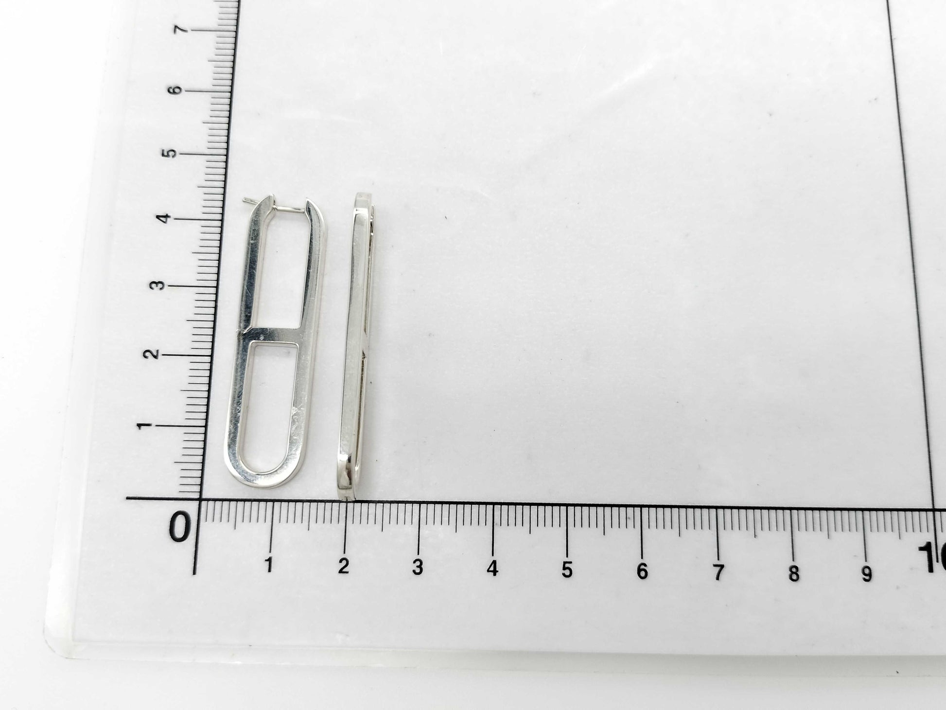 HERMES HERMES Eva Chaine d'Ancre Silver Earrings