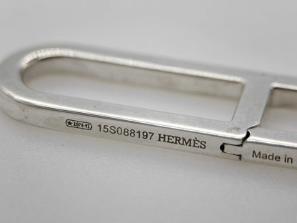 HERMES HERMES Eva Chaine d'Ancre Silver Earrings