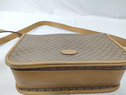 GUCCI 001116 Micro GG Shoulder Bag in GG Supreme Canvas, Camel