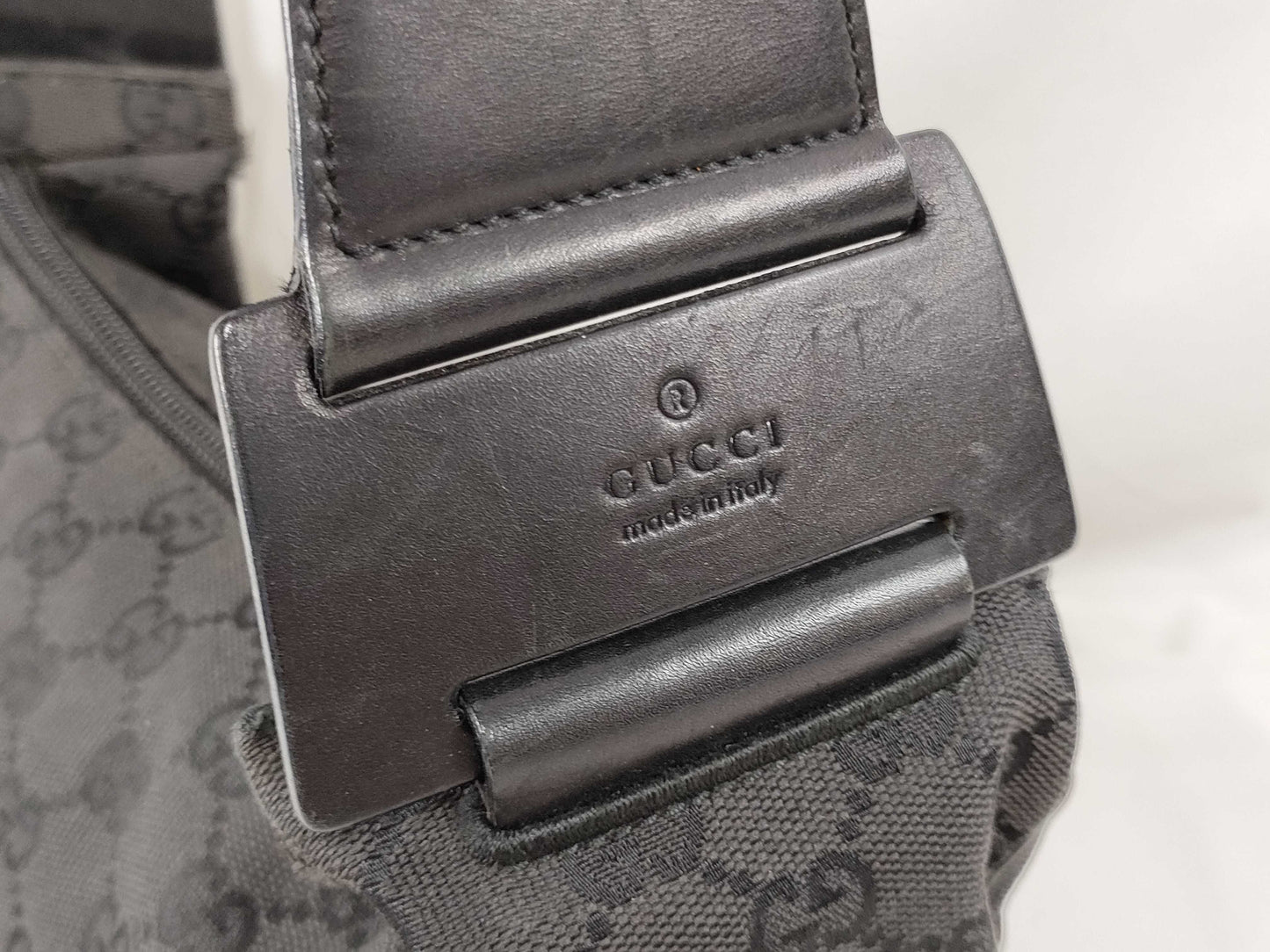 GUCCI 92699 Shoulder Bag, GG Canvas, One-Shoulder, Black