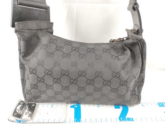 GUCCI 92699 Shoulder Bag, GG Canvas, One-Shoulder, Black
