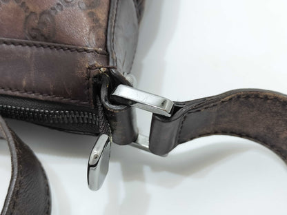 GUCCI Guccissima Shoulder Bag 148476, Brown Leather, Shima Shoulder Bag