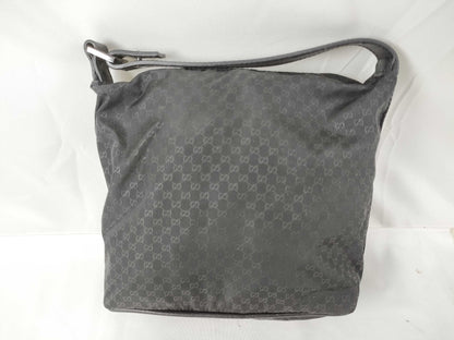 GUCCI 039 1147 Mini Bag Handbag Micro GG Nylon Leather Black Pouch
