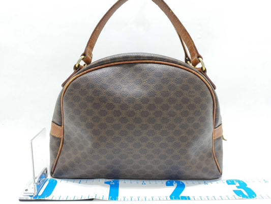 CELINE M93 Macadam Handbag, Brown PVC