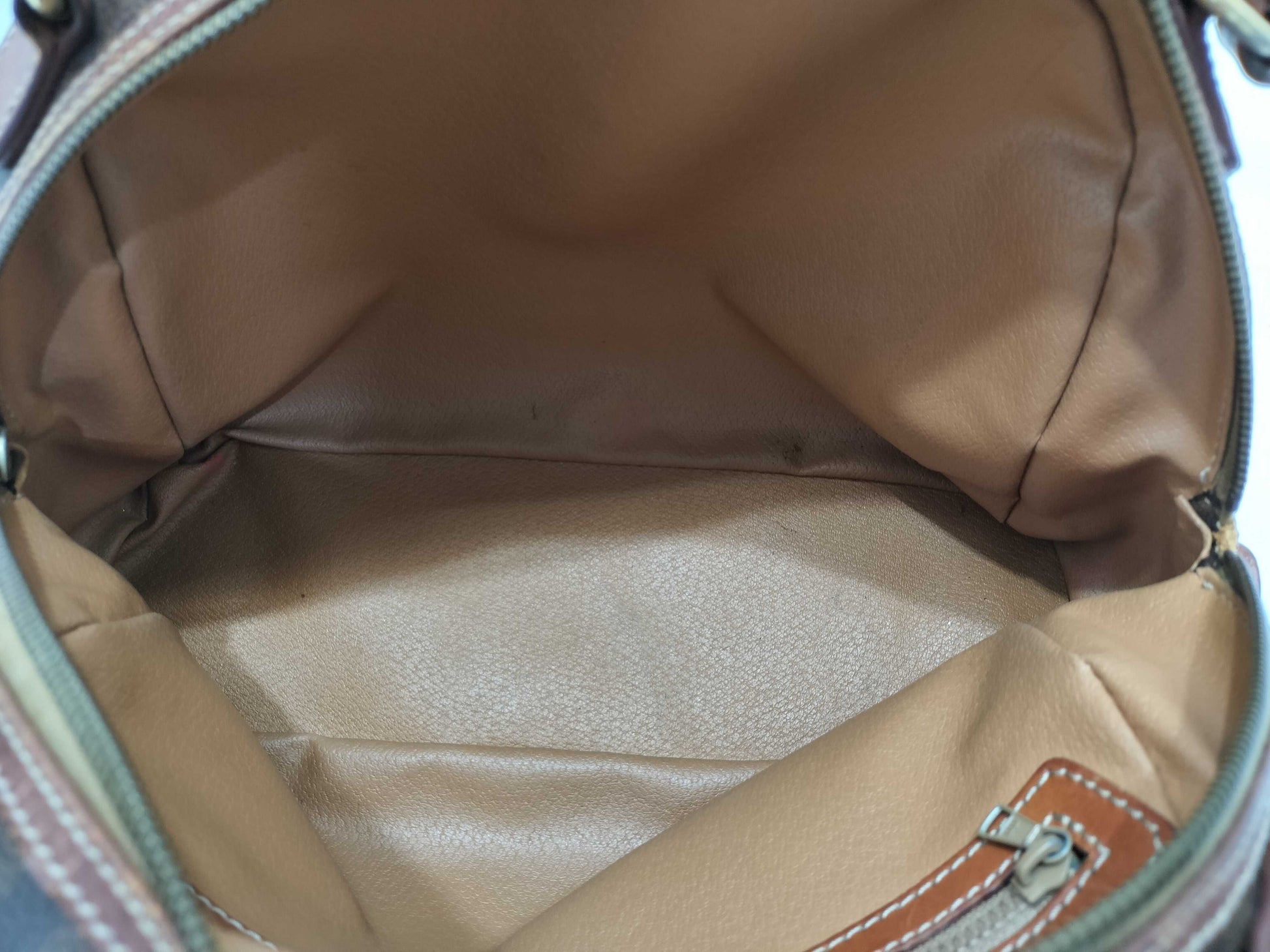 CELINE M93 Macadam Handbag, Brown PVC