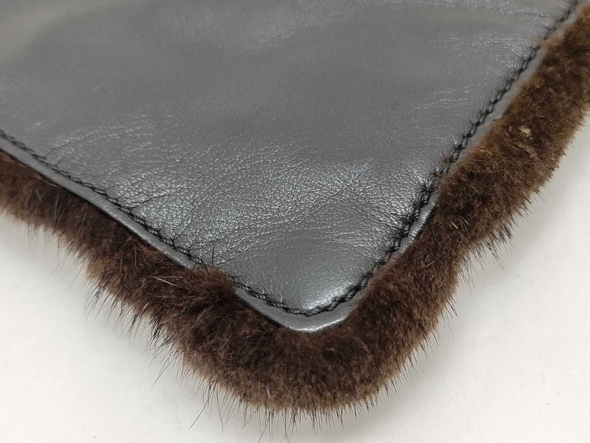 LOEWE Loewe handbag mini bag leather fur black brown handbag