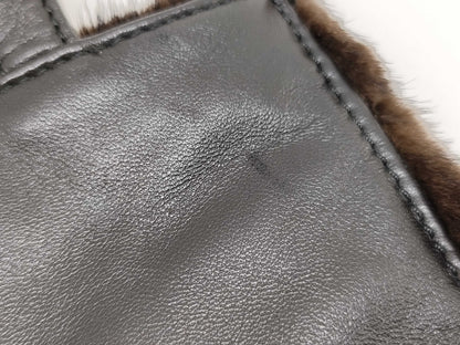 LOEWE Loewe handbag mini bag leather fur black brown handbag