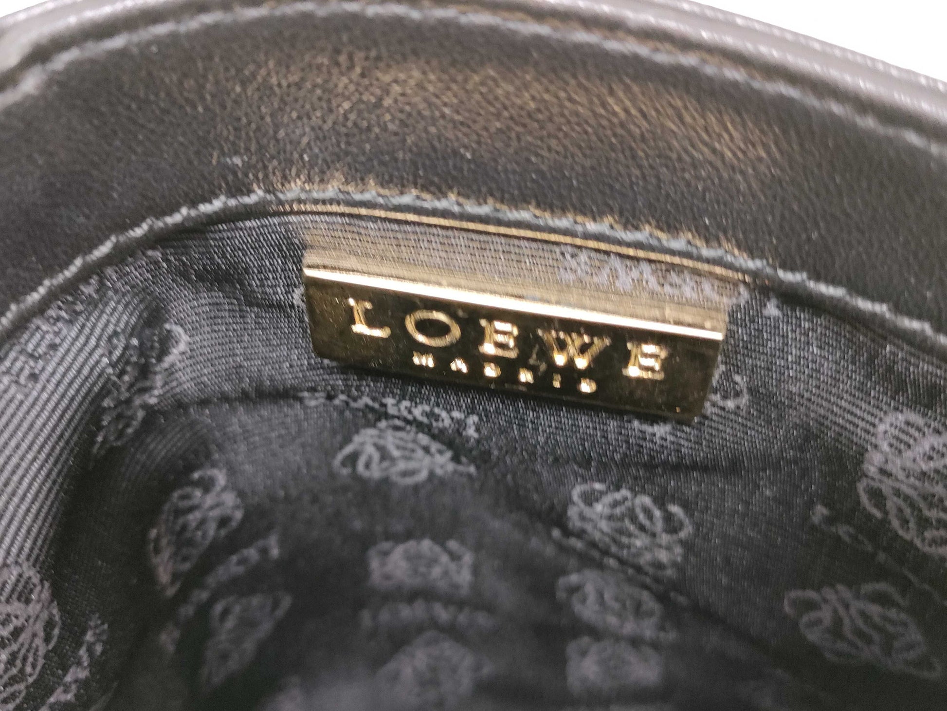 LOEWE Loewe handbag mini bag leather fur black brown handbag