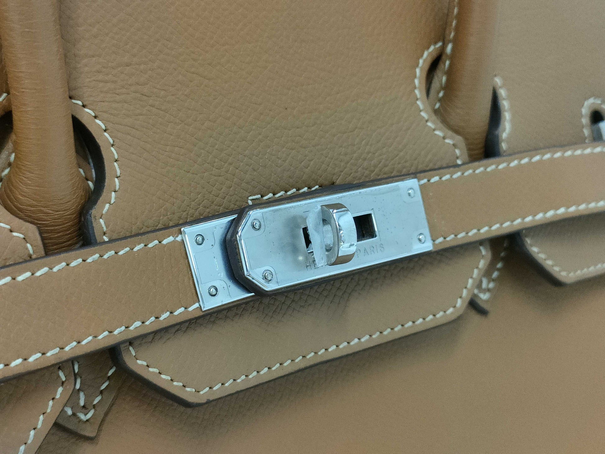 HERMES HERMES Birkin 35 Brown with Silver Hardware Handbag