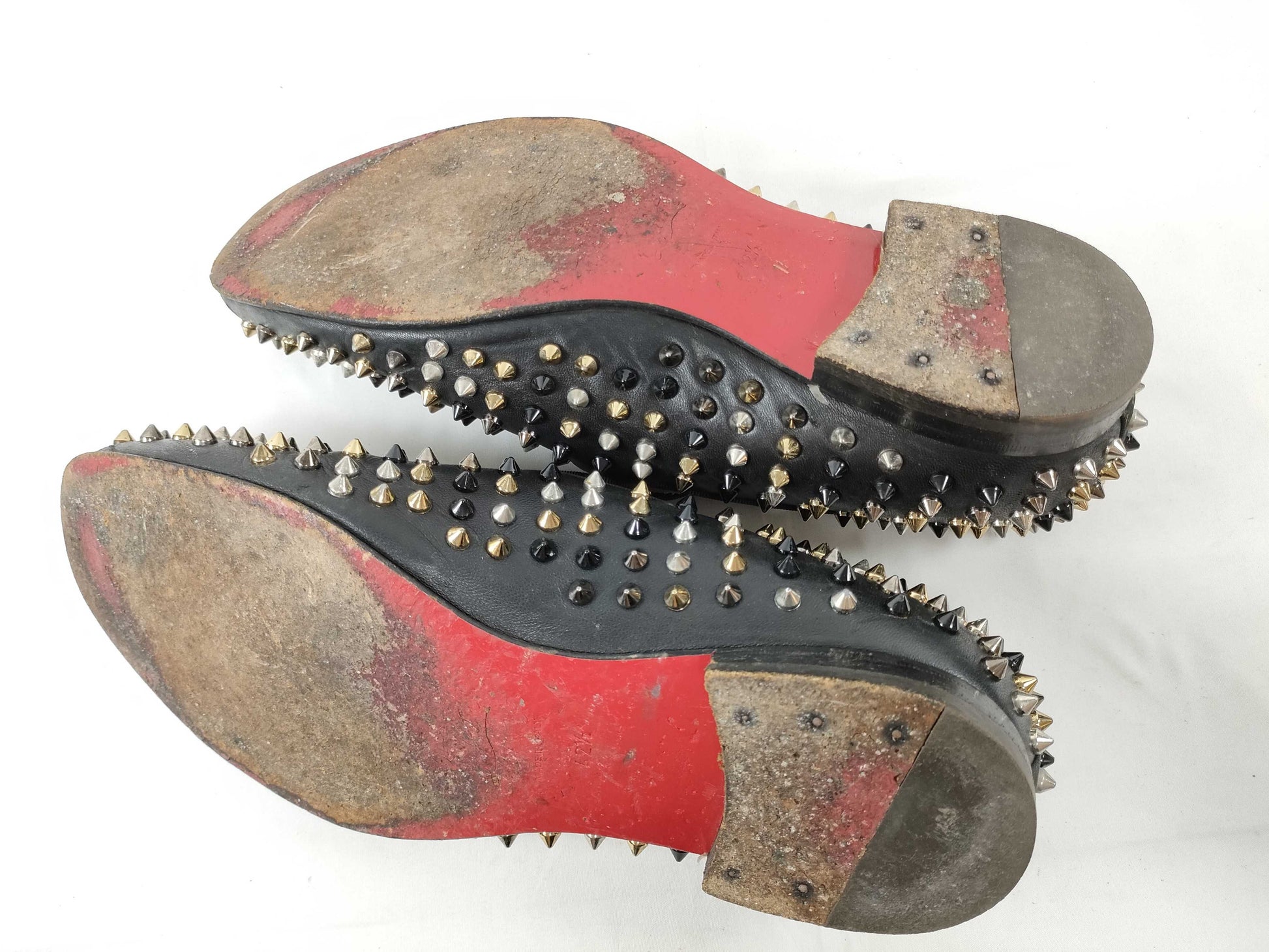 Christian Louboutin Studded Loafers Slip-On Men's Business Shoes