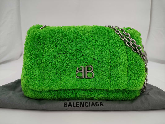 BALENCIAGA BALENCIAGA Monaco Chain Shoulder Bag Green Bag
