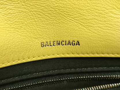 BALENCIAGA Monaco Chain Shoulder Bag, Yellow, Unused
