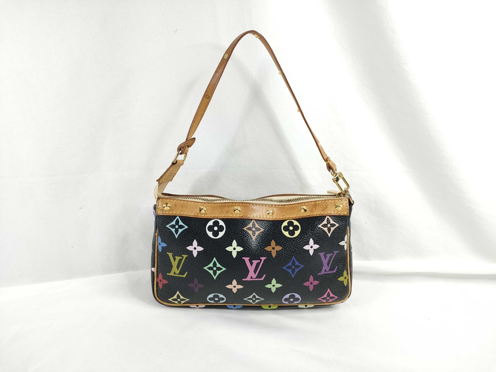 LOUIS VUITTON M92648 Monogram Multicolore Louis Vuitton Monogram Multicolore Pochette Accessoires Pouch M92648 SL10093 Hand Strap Handbag