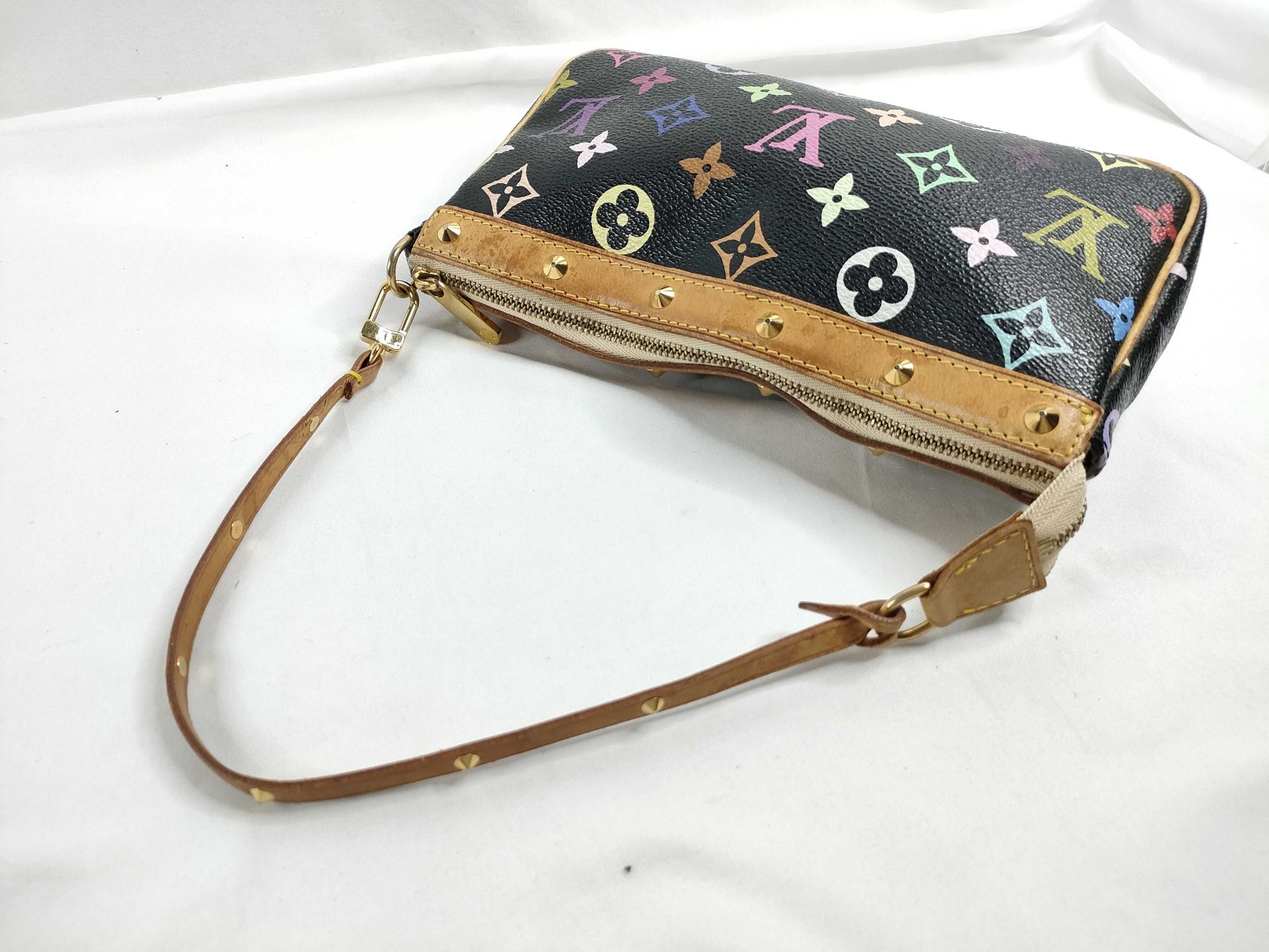 LOUIS VUITTON M92648 Monogram Multicolore Louis Vuitton Monogram Multicolore Pochette Accessoires Pouch M92648 SL10093 Hand Strap Handbag