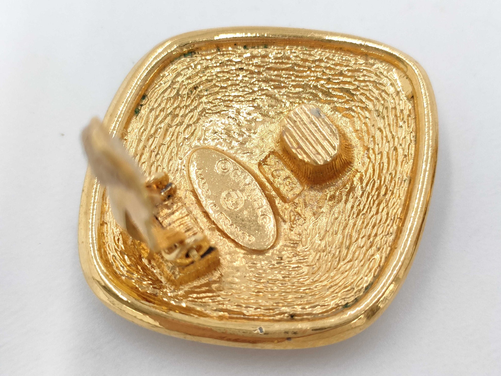 CHANEL Square GP Earrings