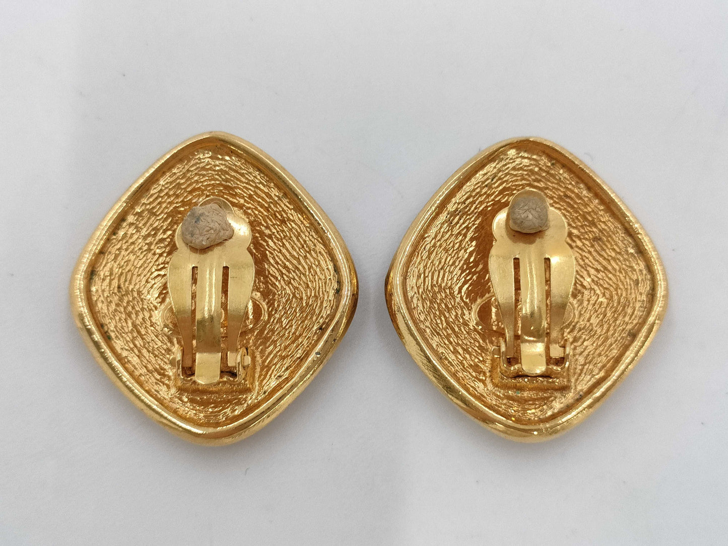 CHANEL Square GP Earrings
