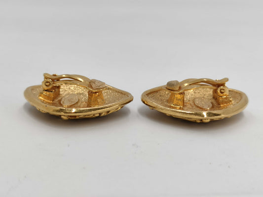 CHANEL Square GP Earrings