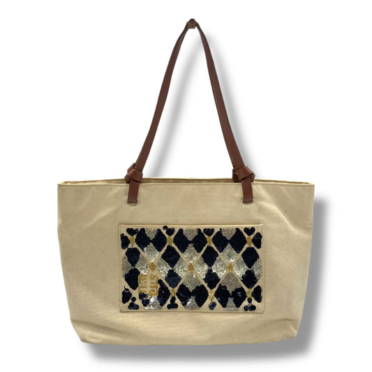 GIVENCHY Canvas Leather Tote Bag