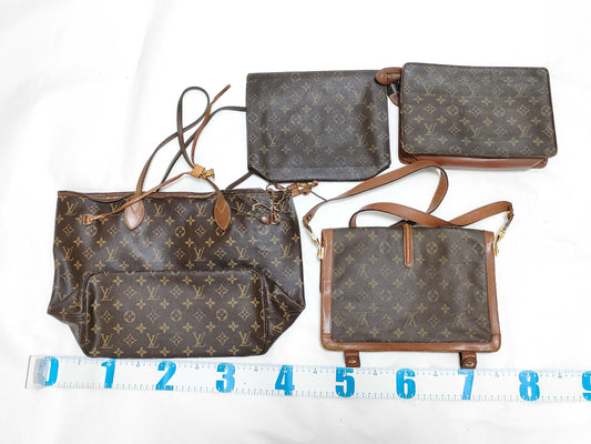LOUIS VUITTON Monogram LOUIS VUITTON Louis Vuitton Set of 4 Monogram Neverfull Vendome Pochette Homme Shoulder Bags