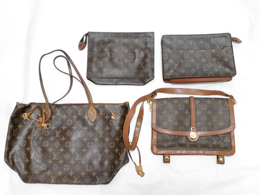 LOUIS VUITTON Monogram LOUIS VUITTON Louis Vuitton Set of 4 Monogram Neverfull Vendome Pochette Homme Shoulder Bags