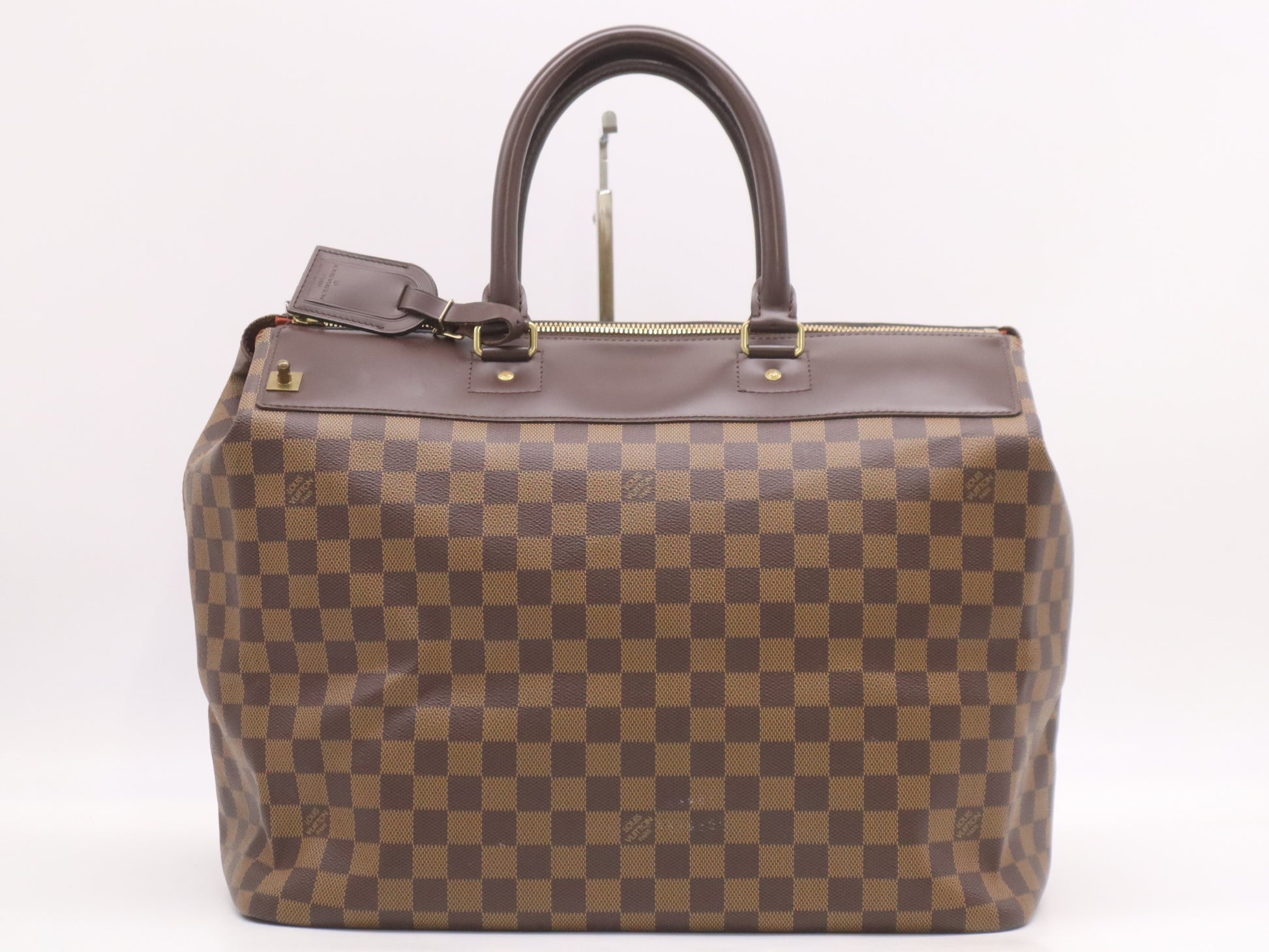 LOUIS VUITTON N41165 Damier Greenwich PM Tote Bag with Name Tag